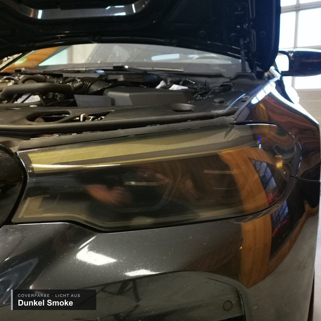 Scheinwerfercover passend für BMW M5 F90 / G30 – Dunkel Smoke, Licht aus