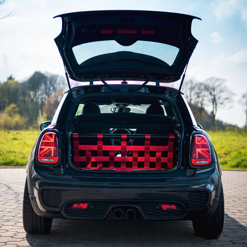 Kit Suppression Banquette Arrière Mini Cooper F56 JCW – Barre Carbone et Filet Clubsport